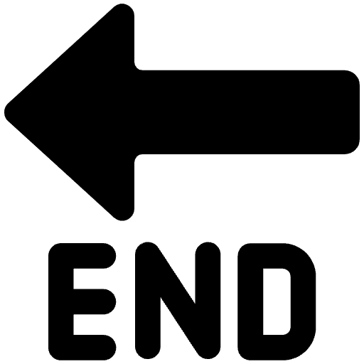 End Arrow High Contrast Emoji from Fluent Emoji High Contrast Set