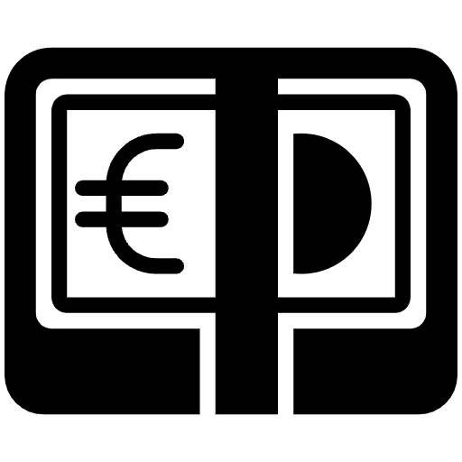 Euro Banknote High Contrast Element from Fluent Emoji High Contrast Set