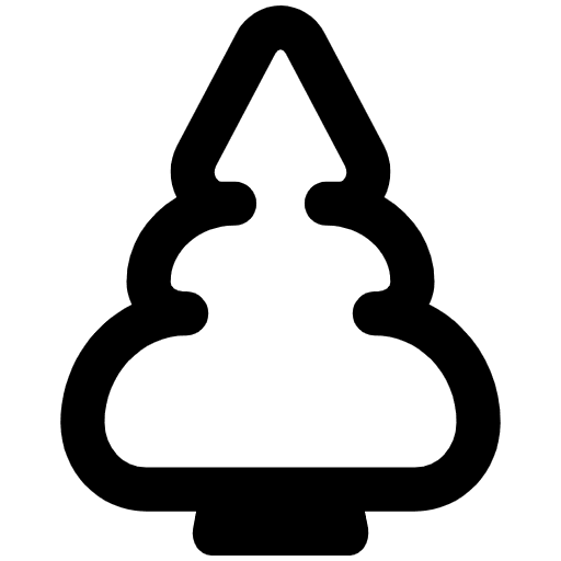 Evergreen Tree High Contrast Element from Fluent Emoji High Contrast Set