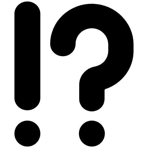 Exclamation Question Mark High Contrast Emoji from Fluent Emoji High Contrast Set