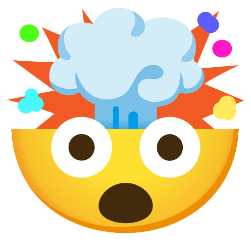 Exploding Head Emoji from Noto Emojis Set