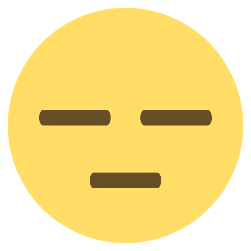 Expressionless Face Emoji from EmojiTwo Colors Set
