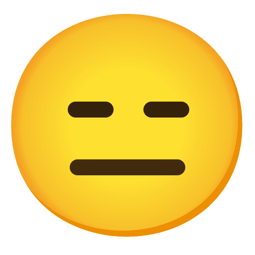 Expressionless Face Emoji from Noto Emojis Set