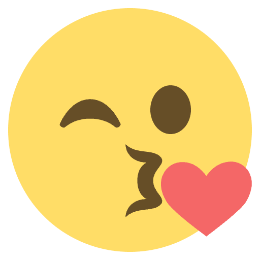 Face Blowing A Kiss Emoji from EmojiTwo Colors Set