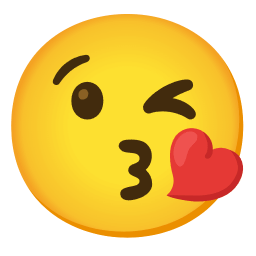 Face Blowing A Kiss Emoji from Noto Emoji Set