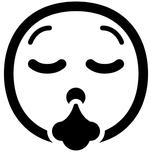 Face Exhaling High Contrast Emoji from Fluent Emoji High Contrast Set