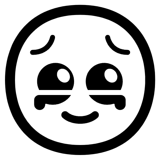Face Holding Back Tears High Contrast Emoji from Fluent Emoji High Contrast Set