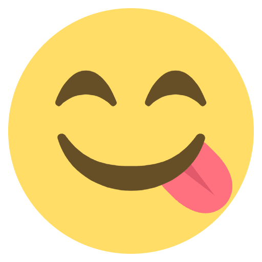 Face Savoring Food Emoji from EmojiTwo Colors Set