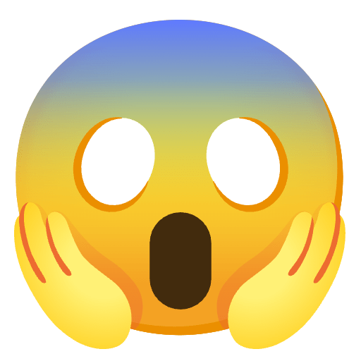 Face Screaming In Fear Emoji from Noto Emojis Set