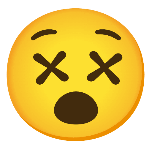 Face With Crossed Out Eyes Emoji from Noto Emoji Set