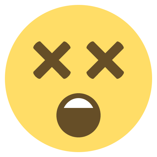 Face With Crossed Out Eyes Emoji from EmojiTwo Colors Set