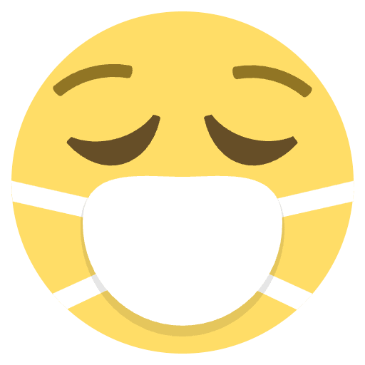 Face With Medical Mask Emoji from EmojiTwo Colors Set