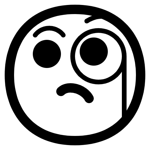 Face With Monocle High Contrast Emoji from Fluent Emoji High Contrast Set
