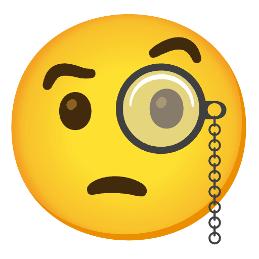 Face With Monocle Emoji from Noto Emojis Set