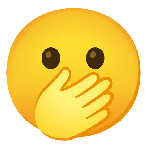 Face With Open Eyes And Hand Over Mouth Emoji from Noto Emojis Set