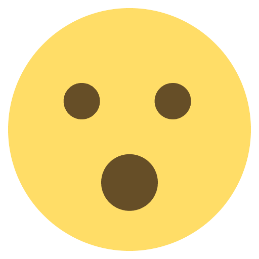 Face With Open Mouth Emoji from EmojiTwo Colors Set