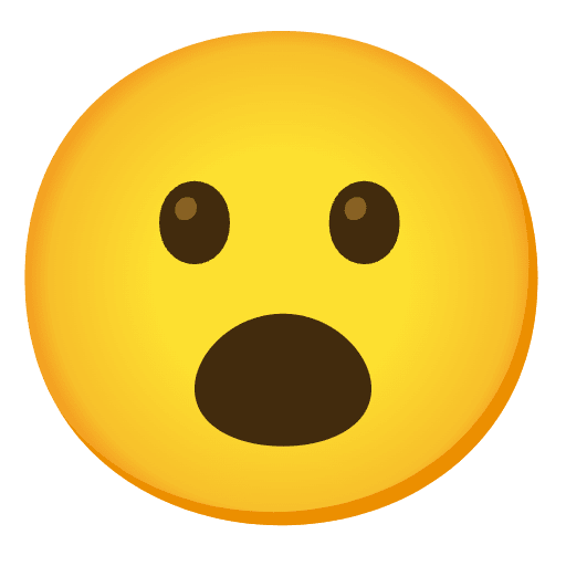 Face With Open Mouth Emoji from Noto Emoji Set
