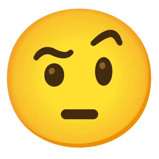 Face With Raised Eyebrow Emoji from Noto Emoji Set