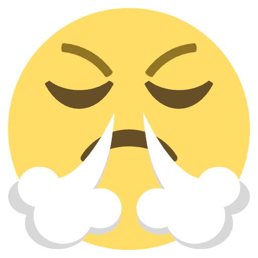 Face With Steam From Nose Emoji from EmojiTwo Colors Set