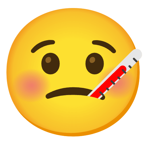 Face With Thermometer Emoji from Noto Emoji Set