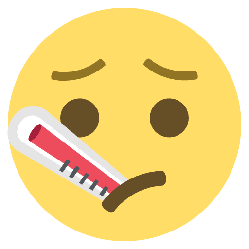 Face With Thermometer Emoji from EmojiTwo Colors Set