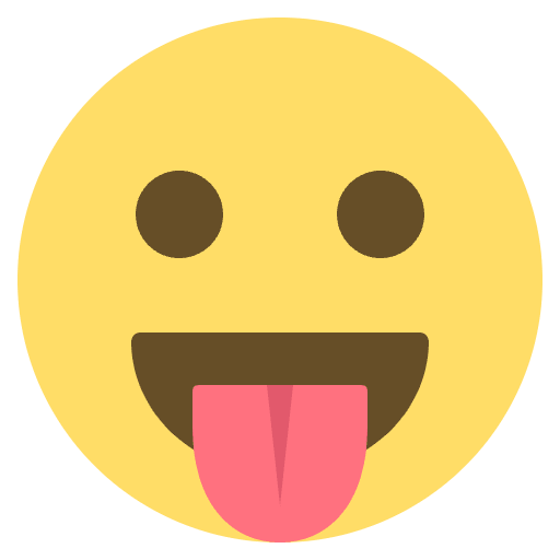 Face With Tongue Emoji from EmojiTwo Colors Set