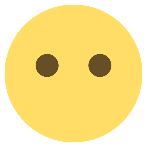 Face Without Mouth Emoji from EmojiTwo Colors Set