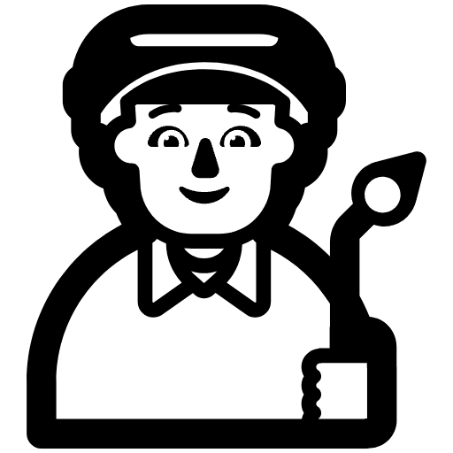 Factory Worker High Contrast Default Emoji from Fluent Emoji High Contrast Set