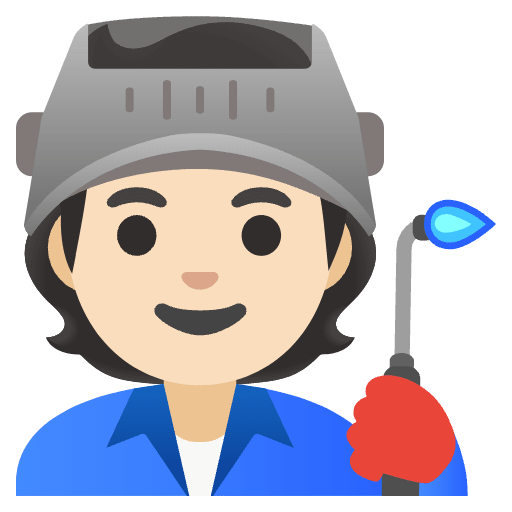 Factory Worker Light Skin Tone Emoji from Noto Emojis Set
