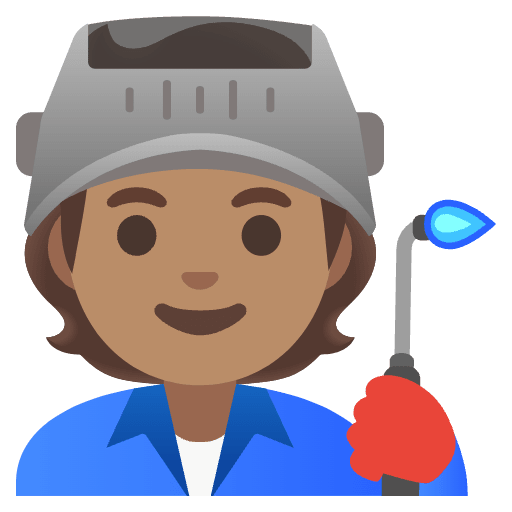 Factory Worker Medium Skin Tone Emoji from Noto Emoji Set
