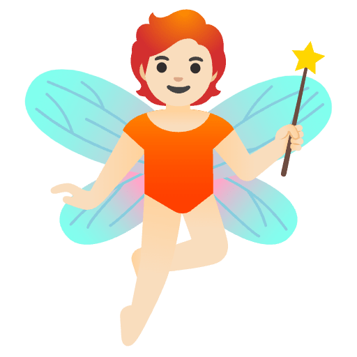 Fairy Light Skin Tone Emoji from Noto Emoji Set