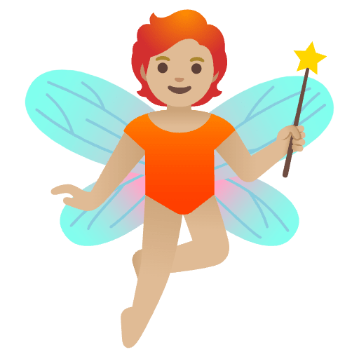 Fairy Medium Light Skin Tone Emoji from Noto Emojis Set