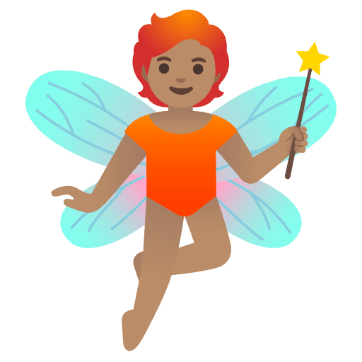 Fairy Medium Skin Tone Emoji from Noto Emoji Set