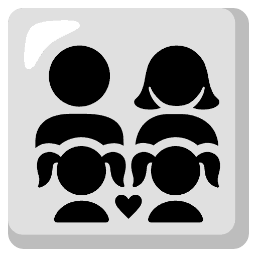 Family Man Woman Girl Girl Emoji from Noto Emojis Set