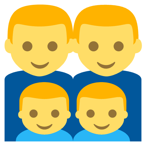 Family Manmanboyboy Element from EmojiTwo Colors Set