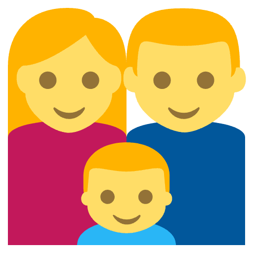 Family Manwomanboy Element from EmojiTwo Colors Set