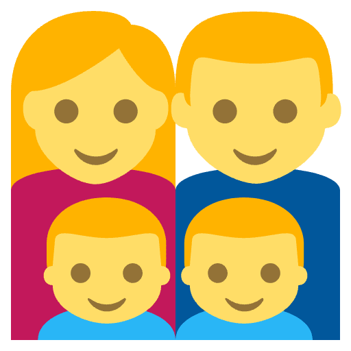 Family Manwomanboyboy Element from EmojiTwo Colors Set