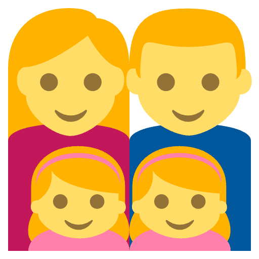 Family Manwomangirlgirl Element from EmojiTwo Colors Set