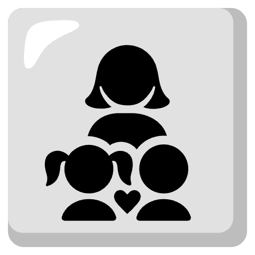 Family Woman Girl Boy Emoji from Noto Emojis Set