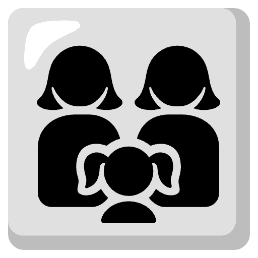 Family Woman Woman Girl Element from Noto Emojis Set