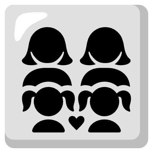 Family Woman Woman Girl Girl Element from Noto Emojis Set