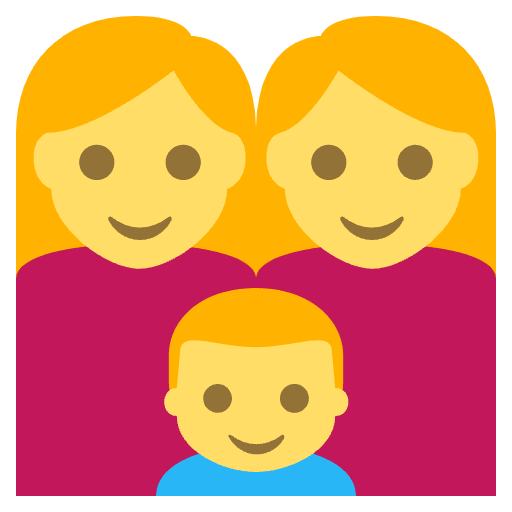 Family Womanwomanboy Emoji from EmojiTwo Colors Set
