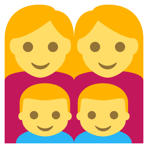 Family Womanwomanboyboy Emoji from EmojiTwo Colors Set