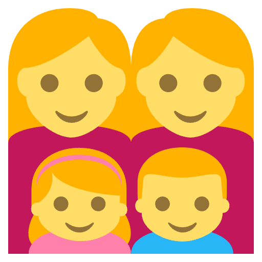 Family Womanwomangirlboy Emoji from EmojiTwo Colors Set