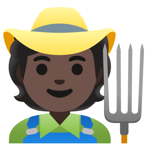 Farmer Dark Skin Tone Element from Noto Emojis Set