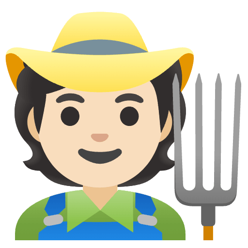 Farmer Light Skin Tone Emoji from Noto Emojis Set