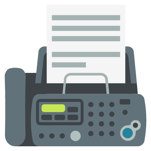 Fax Machine Element from EmojiTwo Colors Set
