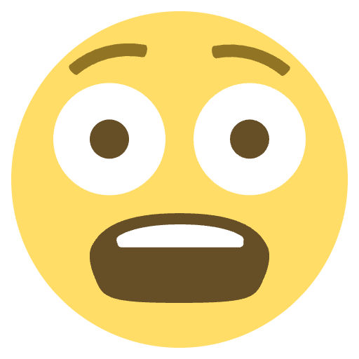 Fearful Face Element from EmojiTwo Colors Set