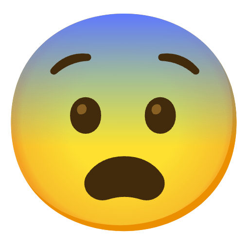 Fearful Face Emoji from Noto Emoji Set