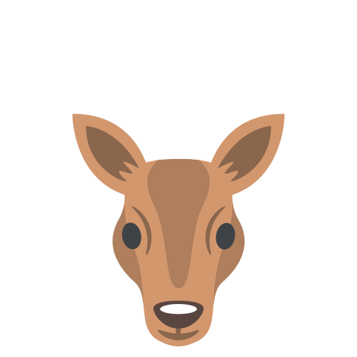 Female Deer Emoji from EmojiTwo Colors Set